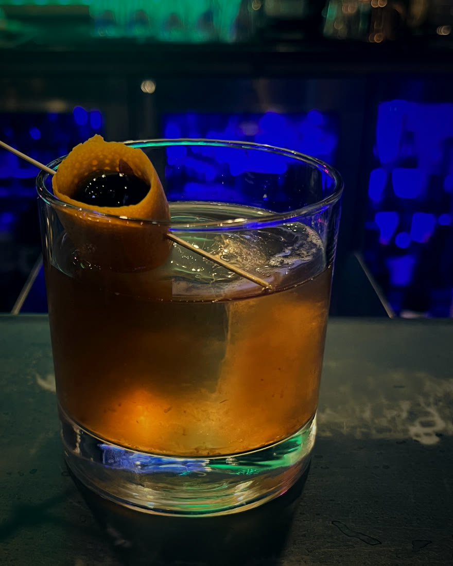 Iggy's Old Fashion — Bulleit rye, muddled orange and cherry
